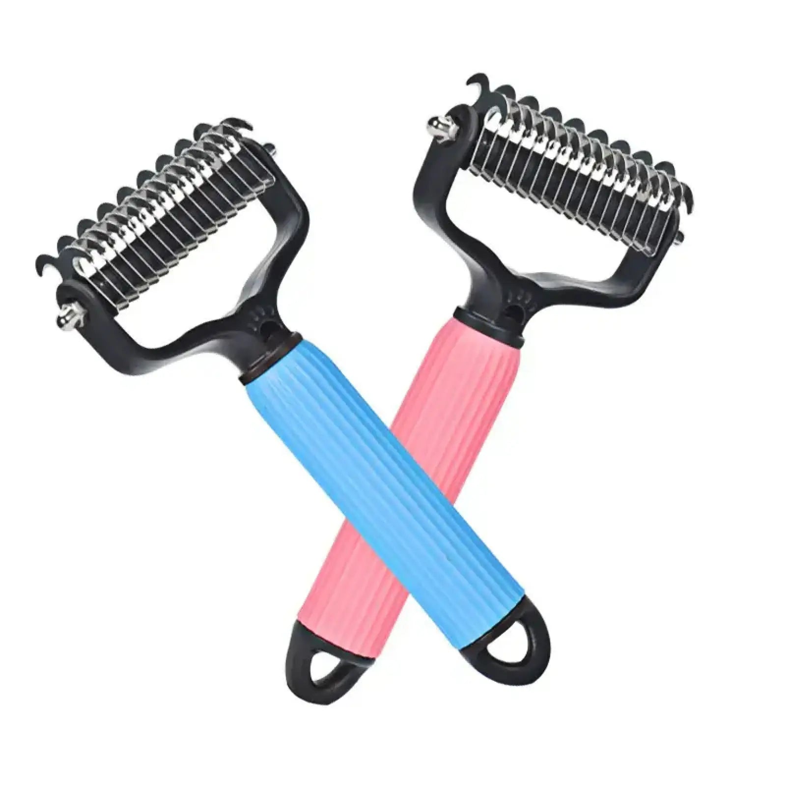 Professional Pet Grooming Tool - Universal Detangling Comb for Dogs with Stainless Steel Double-Sided Design for Efficient Shedding and Matted Hair Removal, Perfect for Daily Coat Care.