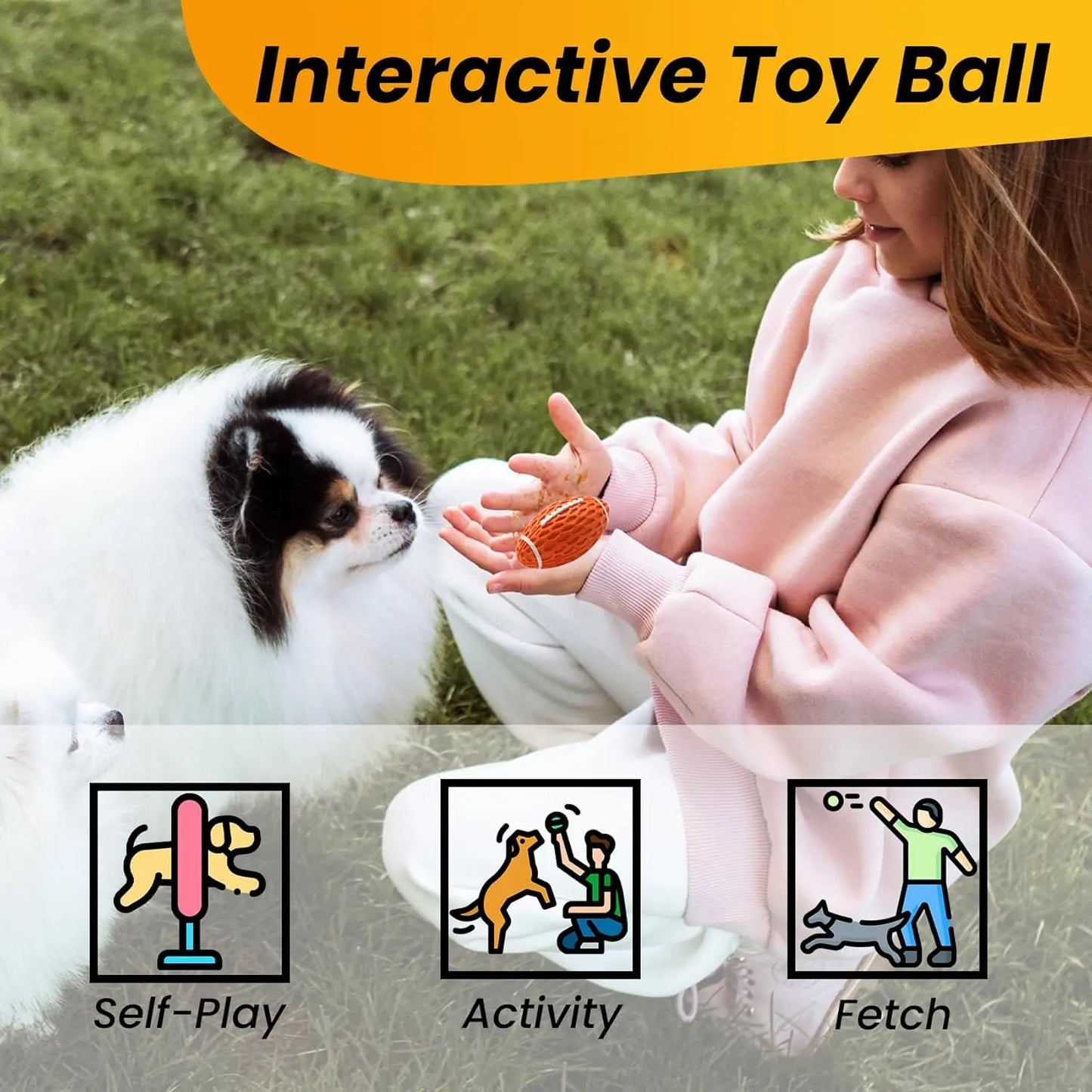 Durable Rubber Football Toy for Aggressive Chewers - Interactive Floating Fetch Ball for Medium to Large Dogs