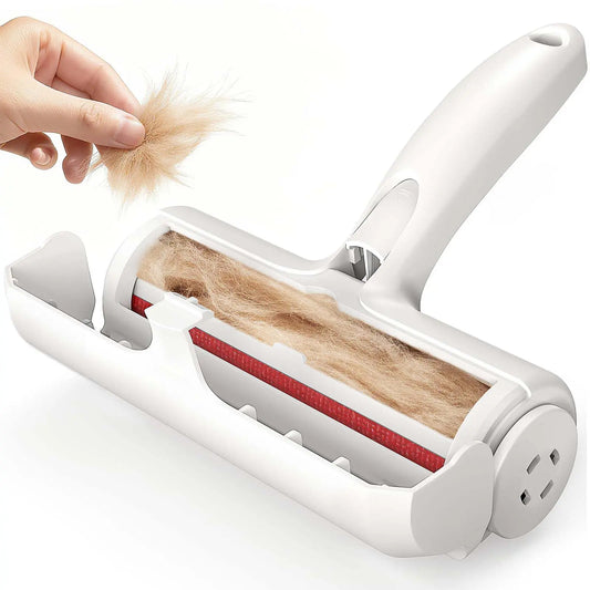 Premium Self-Cleaning Reusable Pet Hair Removal Roller with Integrated Fur Collection Bin for Furniture, Carpets, and Clothing